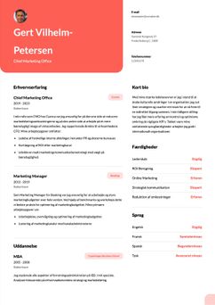 Vælg skabelonen Columbia, for at udarbejde et professionelt CV