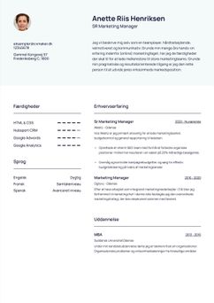 Vælg skabelonen Wheaton, for at udarbejde et professionelt CV