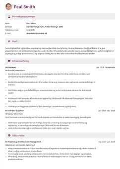 Vælg skabelonen Berkeley, for at udarbejde et professionelt CV