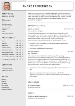 Vælg skabelonen Auckland, for at udarbejde et professionelt CV