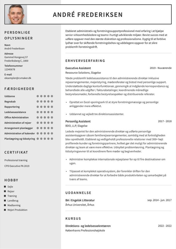 CV med stor erfaring