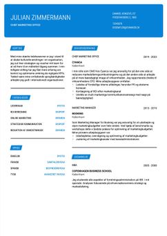 Vælg skabelonen Cornell, for at udarbejde et professionelt CV