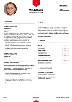 Vælg skabelonen Peking, for at udarbejde et professionelt CV